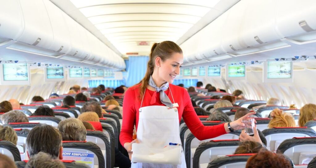 can flight attendants wear glasses