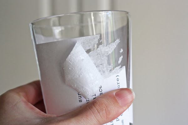how to glue paper to glass