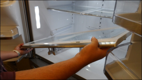 how to remove glass shelf from samsung refrigerator