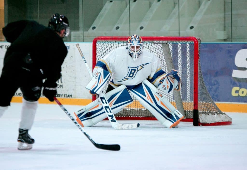 what is hockey glass made of