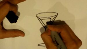 how to draw a margarita glass
