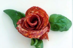 how to make a salami rose without a glass